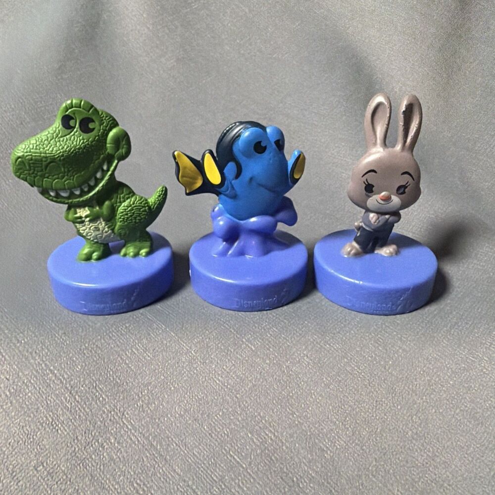 McDonald's Disneyland 70th Anniversary Toy Lot of 3 - Rex, Dory, Judy Hopps-R